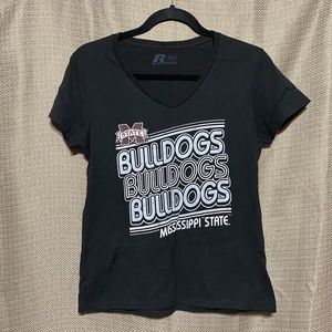 Mississippi State Bulldogs V-neck Tee NWOT